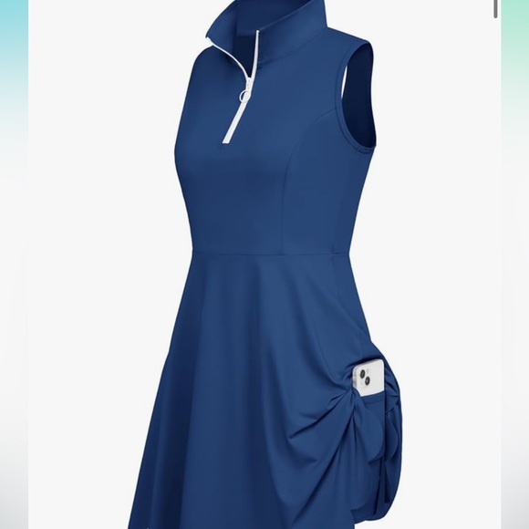 Dresses & Skirts - NWT Navy scalloped tennis dress